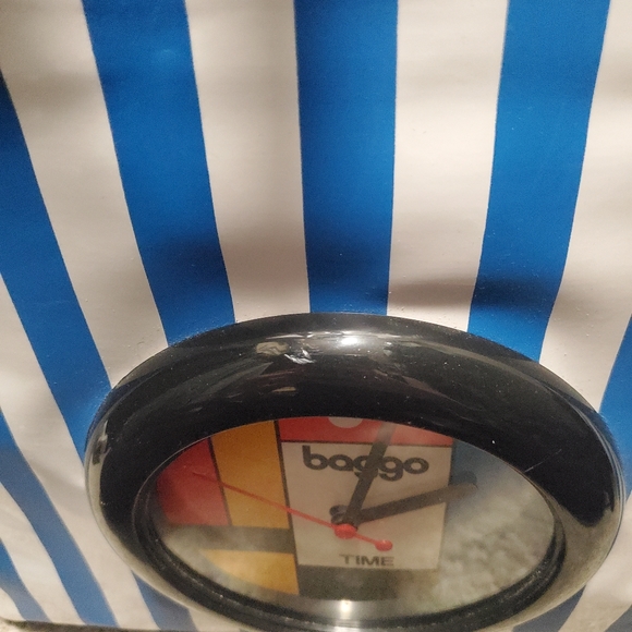 Rare 80's vintage Baggo Time tote with clock - Picture 5 of 12